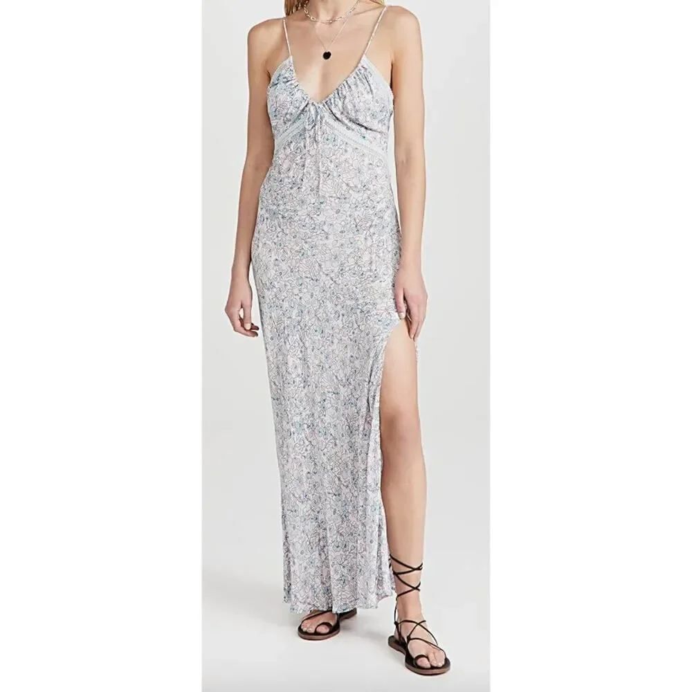 FREE PEOPLE Intimately All I Wanted Maxi Slip Dress Floral, size medium, NWT